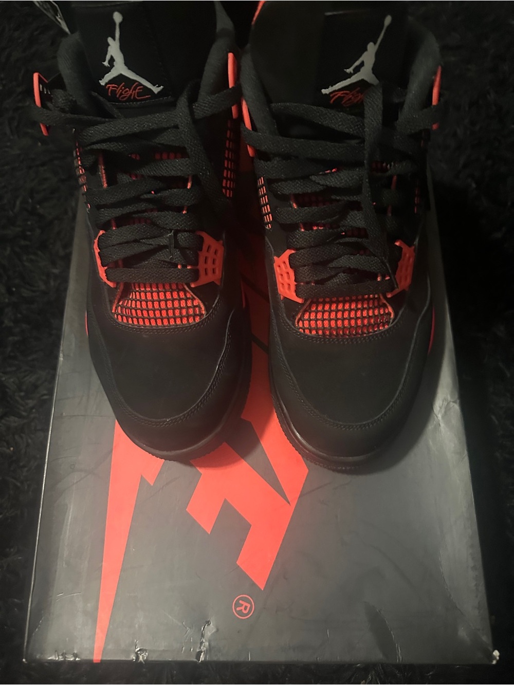 Jordan Black with Red Accent Retro Basketball Sneakers